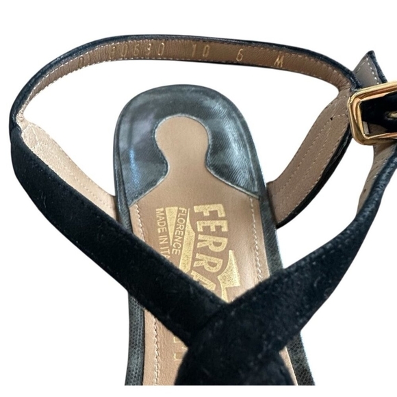 Salvatore Ferragamo Lizard Print Sandals Women’s Size 6M Italian Luxury Shoes - Picture 8 of 9